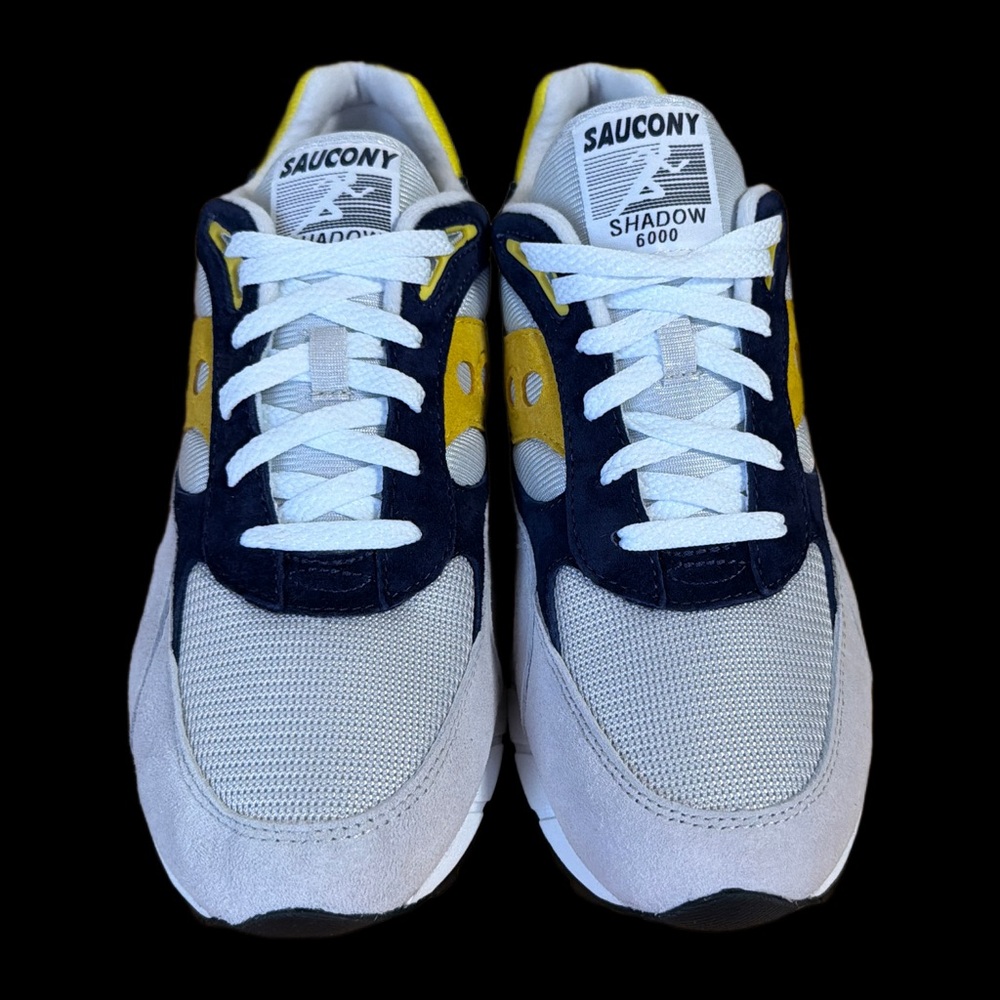 🔥Saucony SHADOW 6000  Men's size 11 Sneakers -Navy, Yellow, Blk, & White *NEW* - Picture 6 of 13